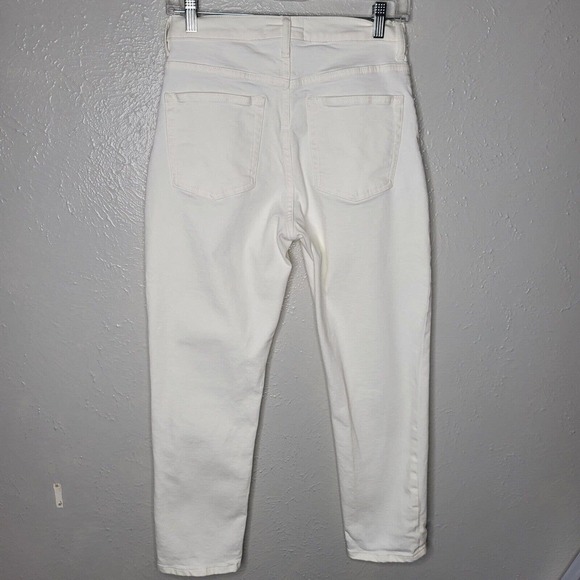 Everlane The Cheeky Jean Womens Size 27 Ankle Crop White High Rise ivory - Picture 7 of 10